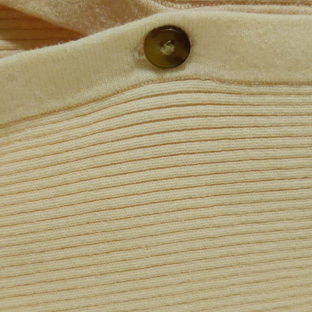 INTERMIX Blush Ribbed Button-Front Long Sleeve Top - Picture 6 of 11